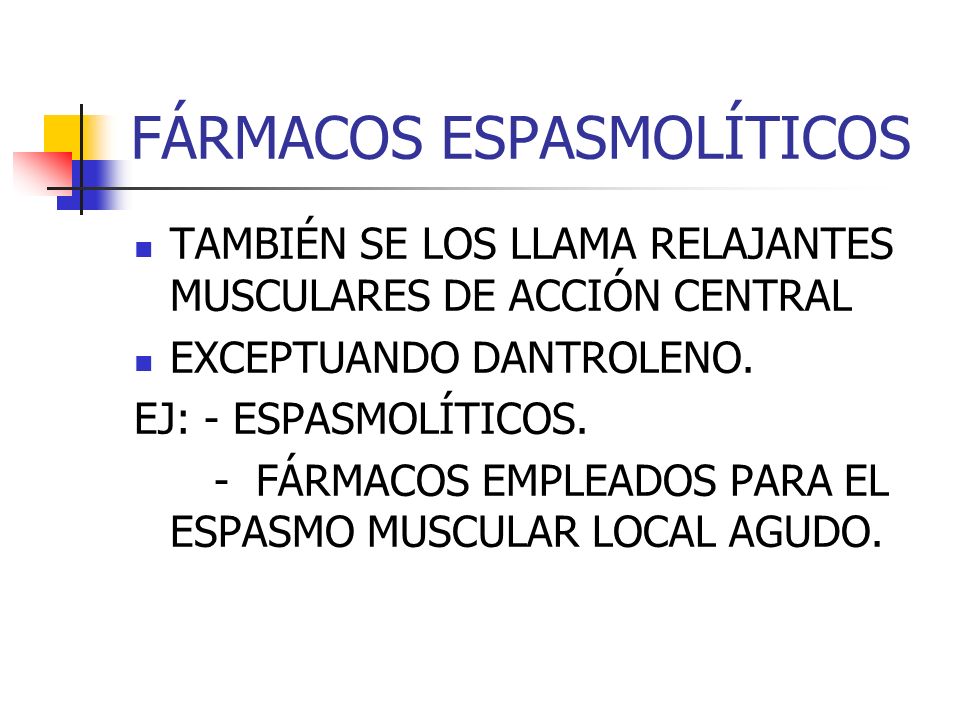 Fármacos Relajantes Musculares