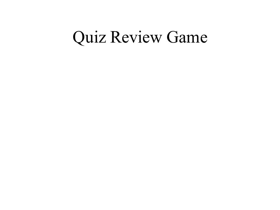 Quiz Review Game