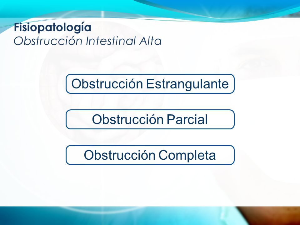 Fisiopatología Obstrucción Intestinal Alta Obstrucción Estrangulante Obstrucción Parcial Obstrucción Completa