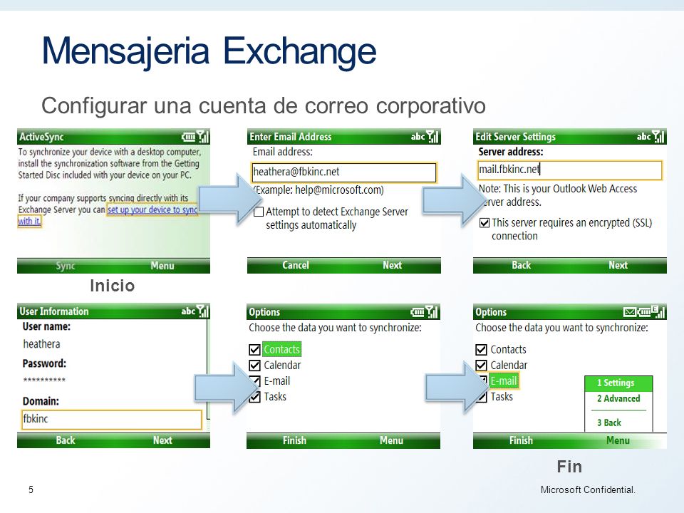 Mensajeria Exchange Microsoft Confidential.