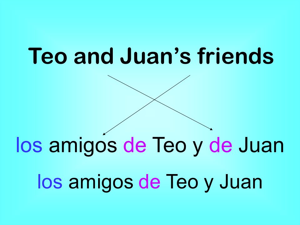 Teo and Juans friends los amigos de Teo y de Juan los amigos de Teo y Juan