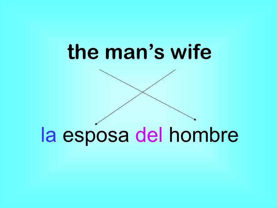 the mans wife la esposa del hombre