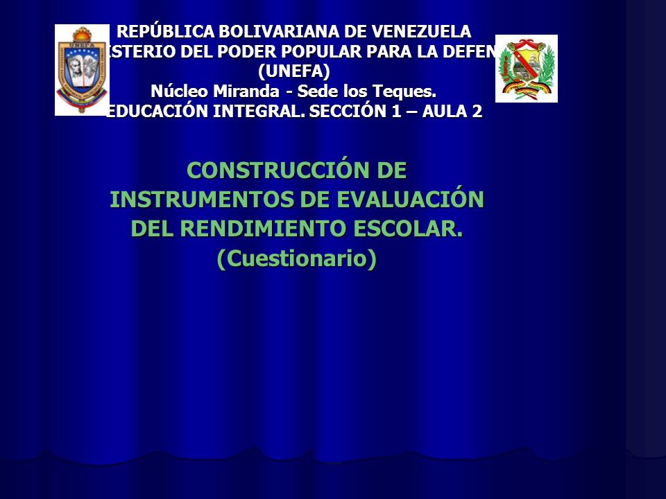 REPÚBLICA BOLIVARIANA DE VENEZUELA MINISTERIO DEL PODER POPULAR PARA LA DEFENSA (UNEFA) Núcleo Miranda - Sede los Teques.