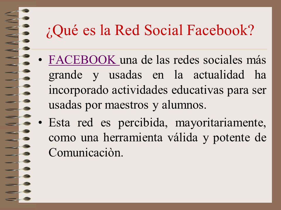 ¿Qué es la Red Social Facebook.