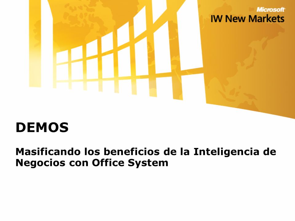 DEMOS Masificando los beneficios de la Inteligencia de Negocios con Office System