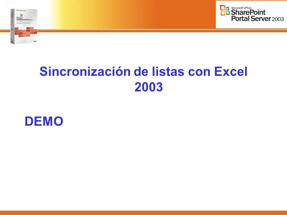 Sincronización de listas con Excel 2003 DEMO