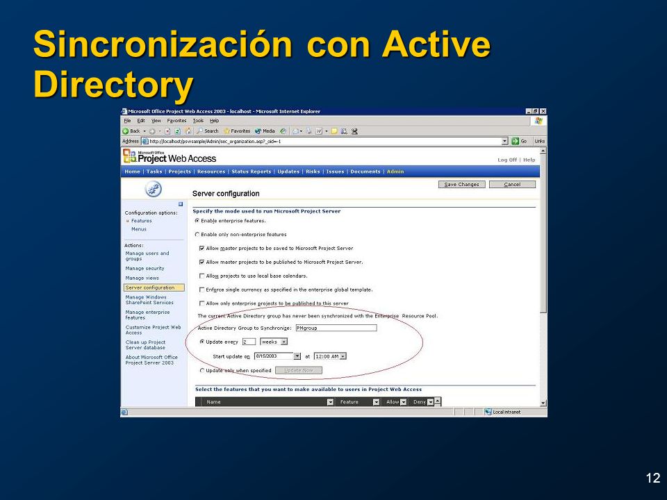 12 Sincronización con Active Directory