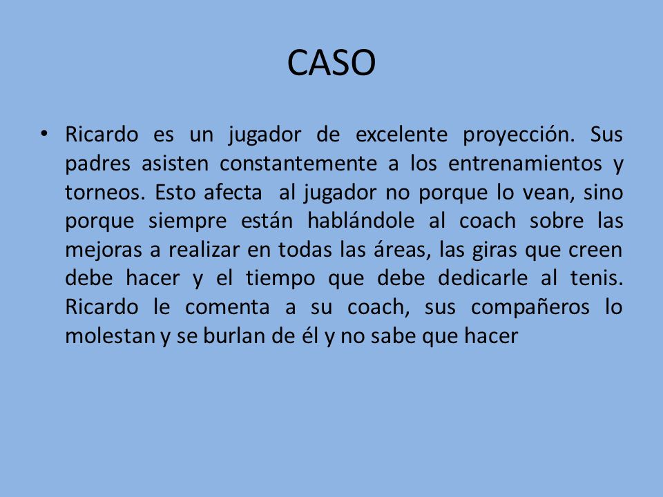 CASO Ricardo es un jugador de excelente proyección.