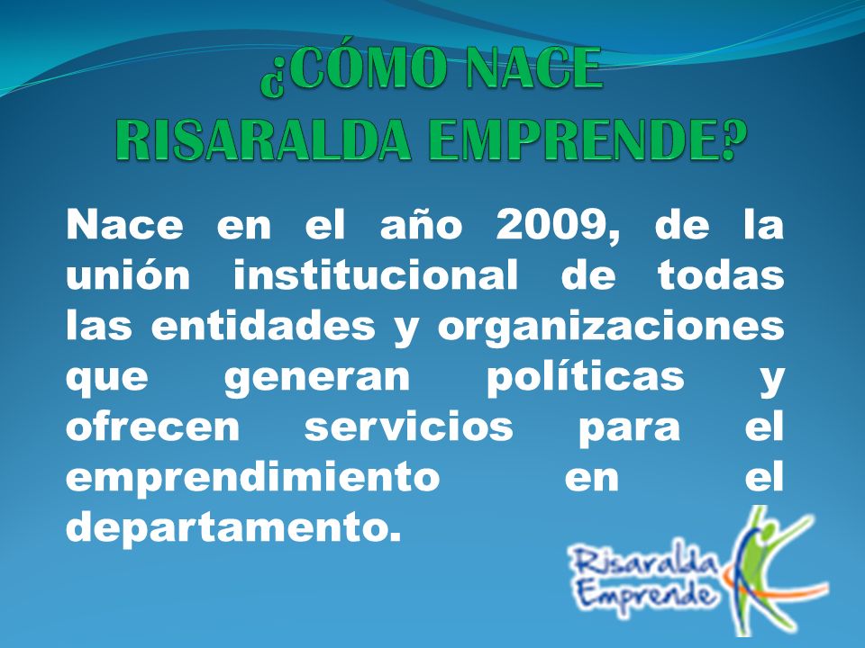 Nace en el año 2009, de la unión institucional de todas las entidades y organizaciones que generan políticas y ofrecen servicios para el emprendimiento en el departamento.