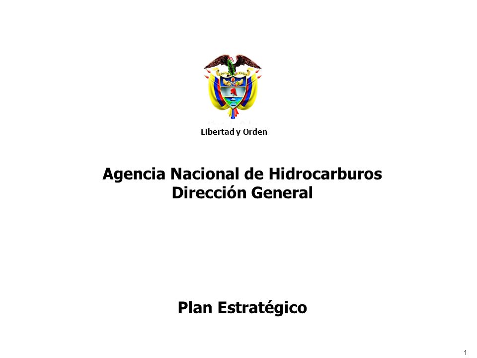1 Libertad y Orden Agencia Nacional de Hidrocarburos Agencia Nacional de Hidrocarburos Dirección General Plan Estratégico Libertad y Orden