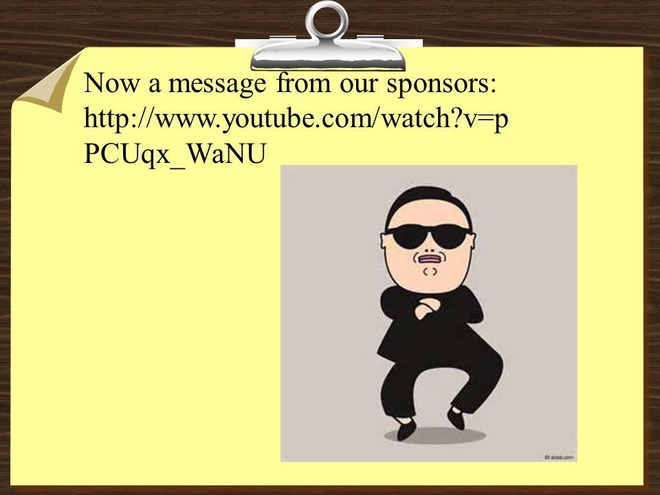 Now a message from our sponsors:   v=p PCUqx_WaNU