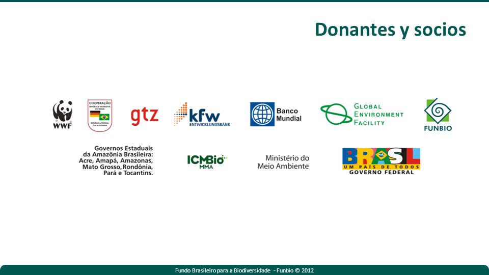 Fundo Brasileiro para a Biodiversidade - Funbio © 2012 Donantes y socios