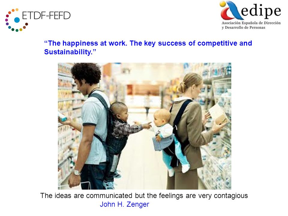 The happiness at work. The key success of competitive and Sustainability.