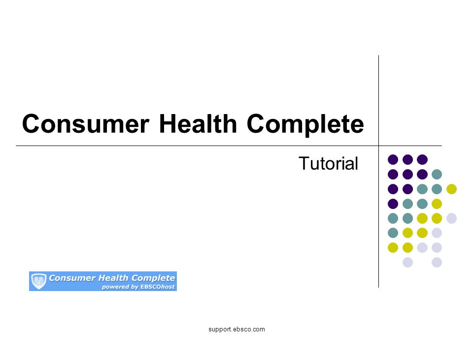 support.ebsco.com Consumer Health Complete Tutorial