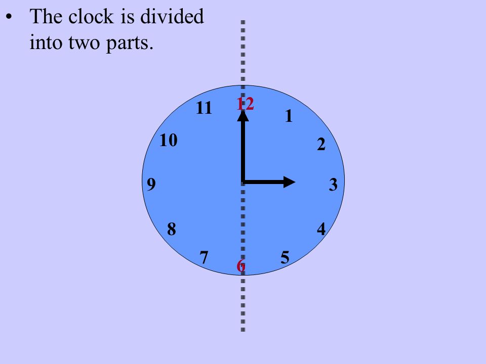 The clock is divided into two parts