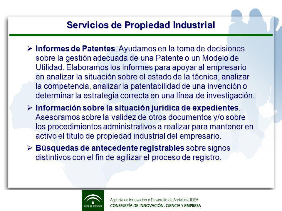 Servicios de Propiedad Industrial Informes de Patentes.