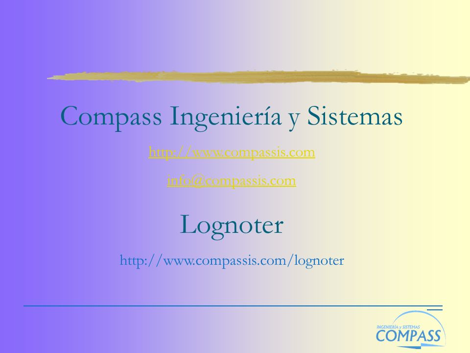Compass Ingeniería y Sistemas   Lognoter