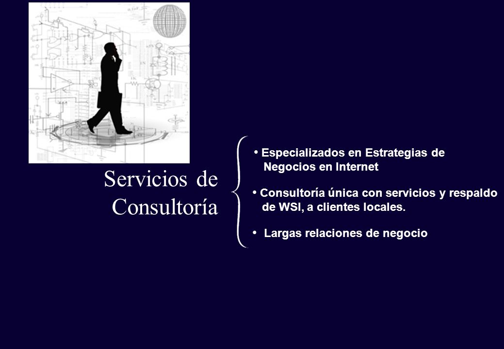 Servicios de Consultoría Especializados en Estrategias de Negocios en Internet Consultoría única con servicios y respaldo de WSI, a clientes locales.
