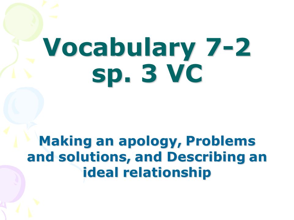 Vocabulary 7-2 sp.