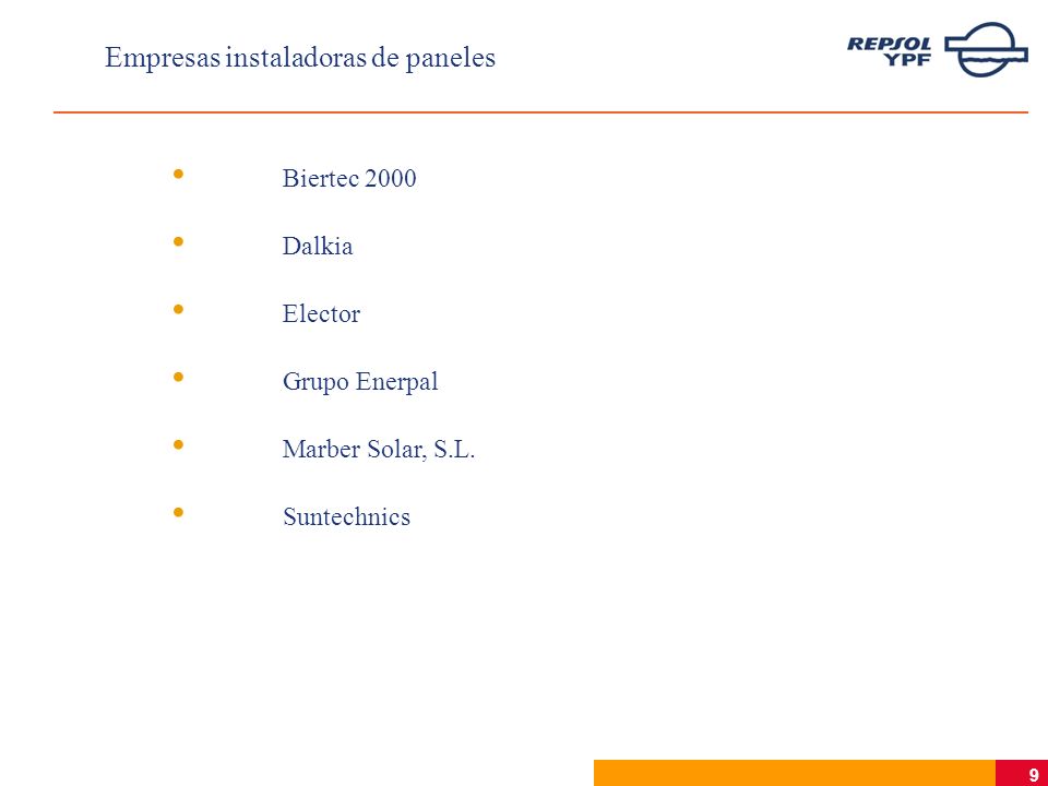 9 Empresas instaladoras de paneles Biertec 2000 Dalkia Elector Grupo Enerpal Marber Solar, S.L.