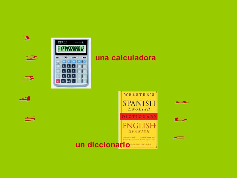 una calculadora un diccionario