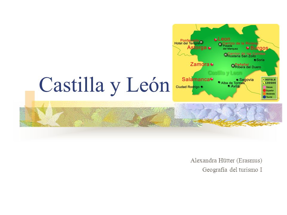 Castilla y León Alexandra Hütter (Erasmus) Geografía del turismo I