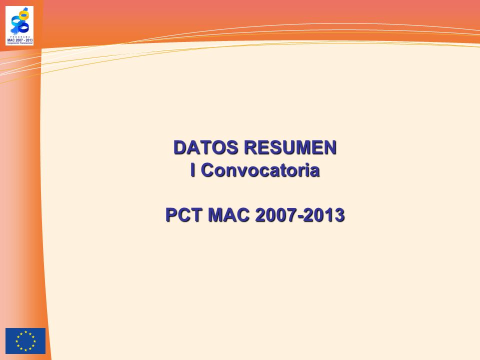 DATOS RESUMEN I Convocatoria PCT MAC