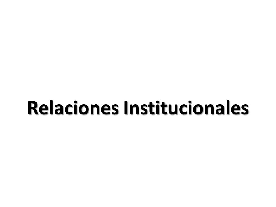 Relaciones Institucionales