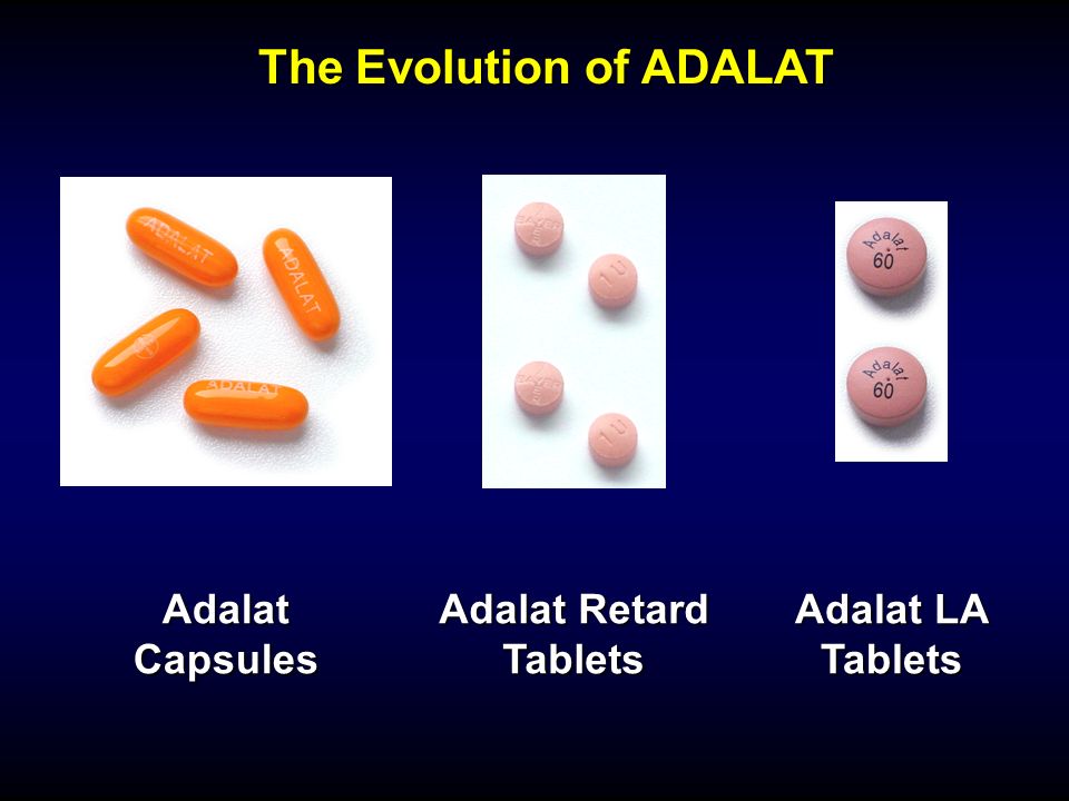 Adalat Capsules Adalat Retard Tablets Adalat LA Tablets The Evolution of ADALAT