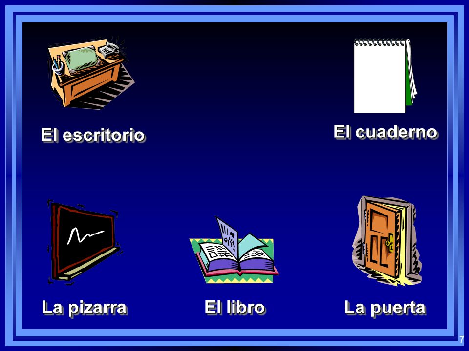 6 ¿Cuál es. Which definite article (the) would you use With the following vocab words.