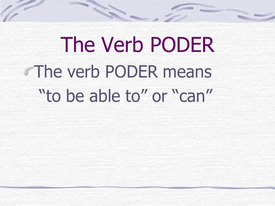 Page 233 The verb poder