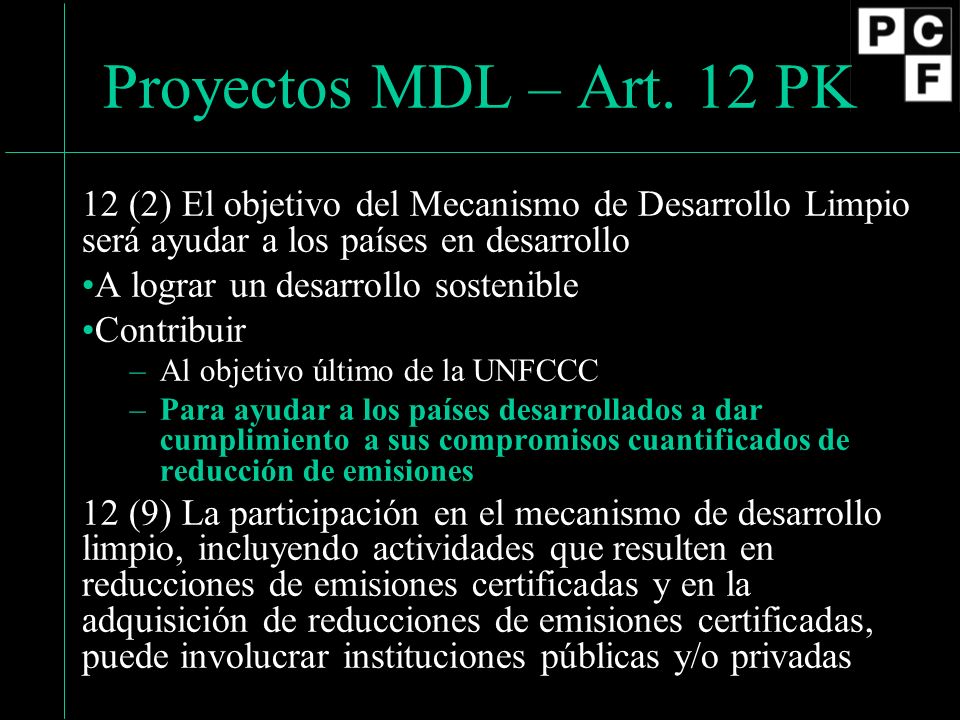 Proyectos MDL – Art.