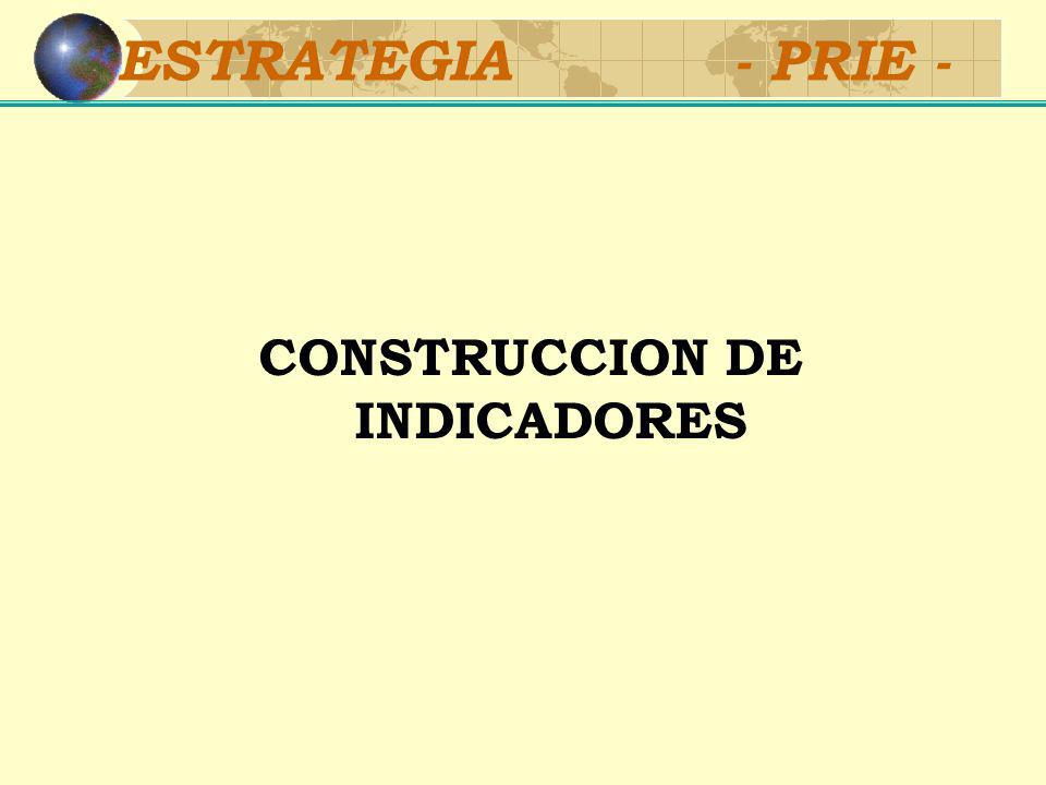 ESTRATEGIA - PRIE - CONSTRUCCION DE INDICADORES
