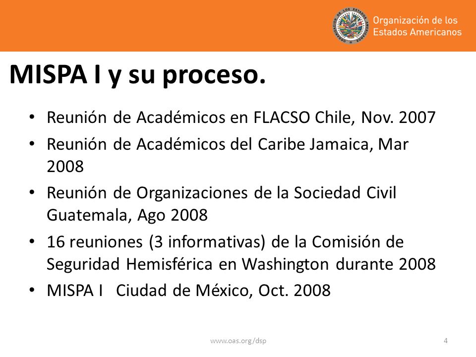 MISPA I y su proceso. Reunión de Académicos en FLACSO Chile, Nov.