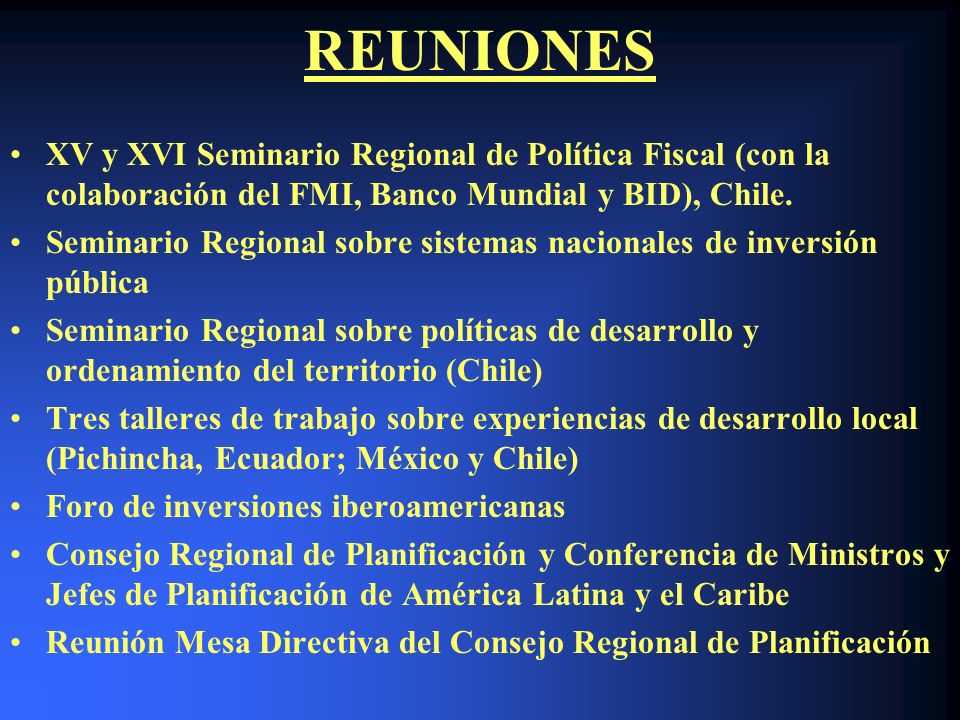 REUNIONES XV y XVI Seminario Regional de Política Fiscal (con la colaboración del FMI, Banco Mundial y BID), Chile.
