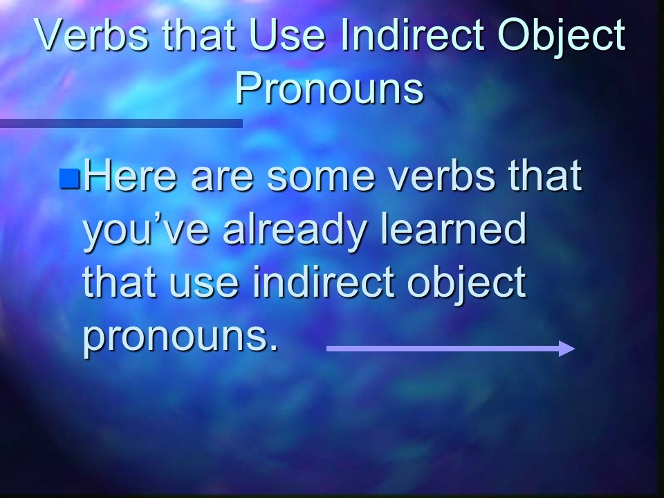 Verbs That Use Indirect Object Pronouns Verbos usados con IOP