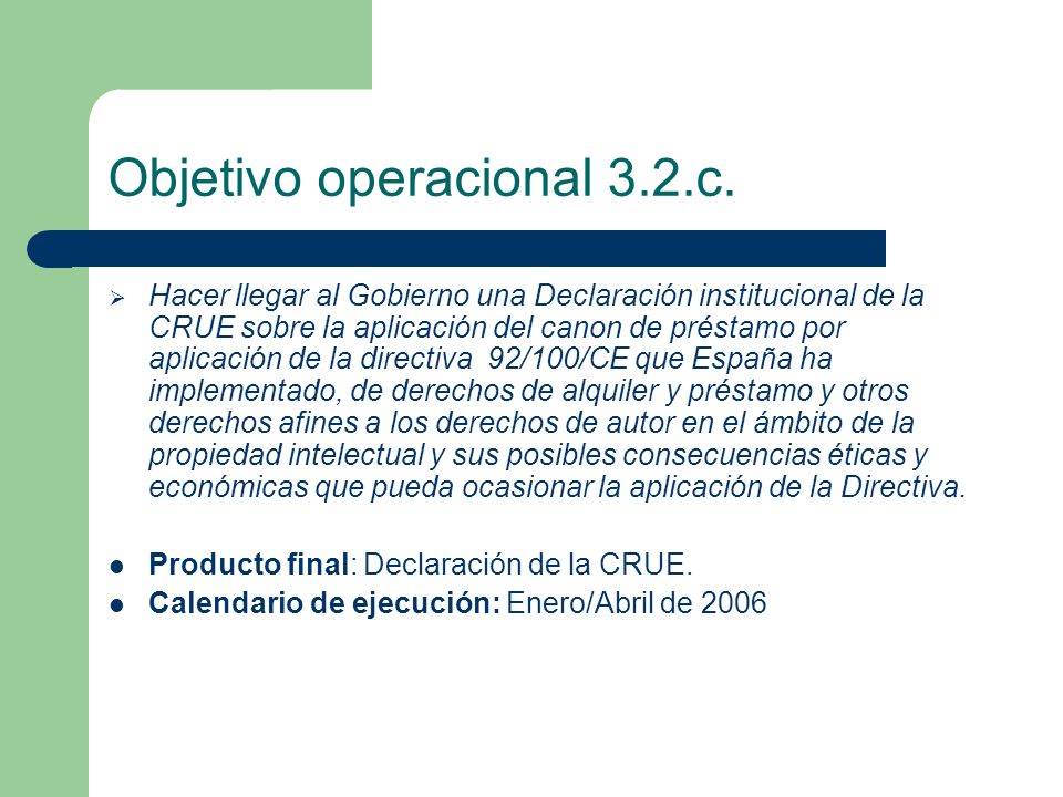Objetivo operacional 3.2.c.