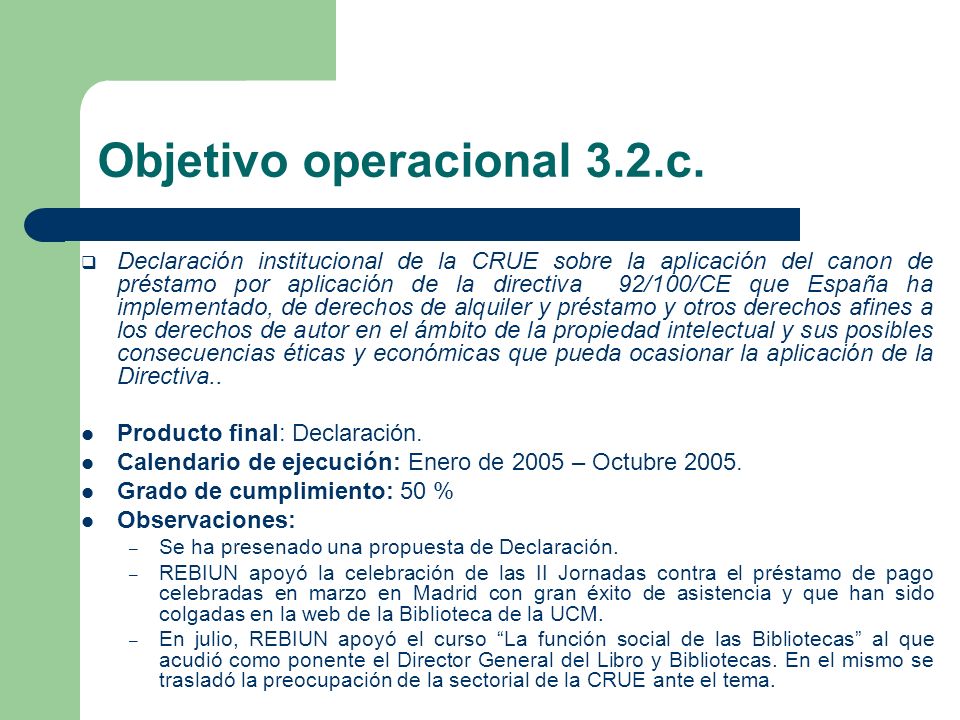 Objetivo operacional 3.2.c.