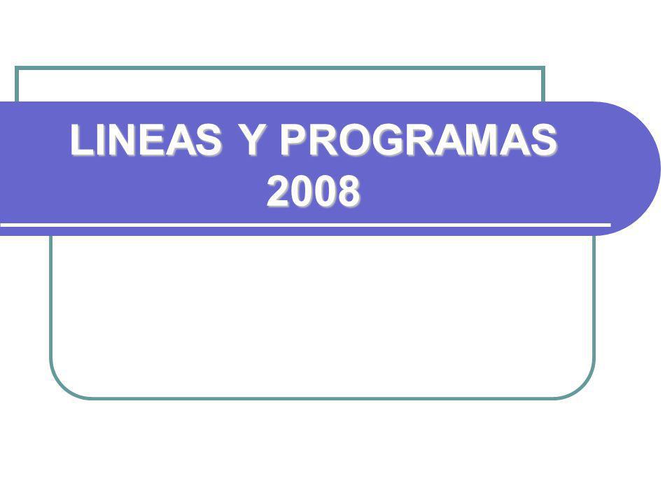 LINEAS Y PROGRAMAS 2008