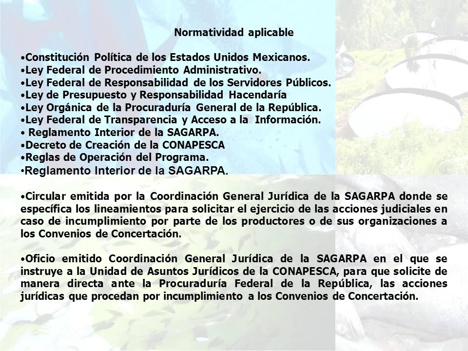 Normatividad aplicable Constitución Política de los Estados Unidos Mexicanos.