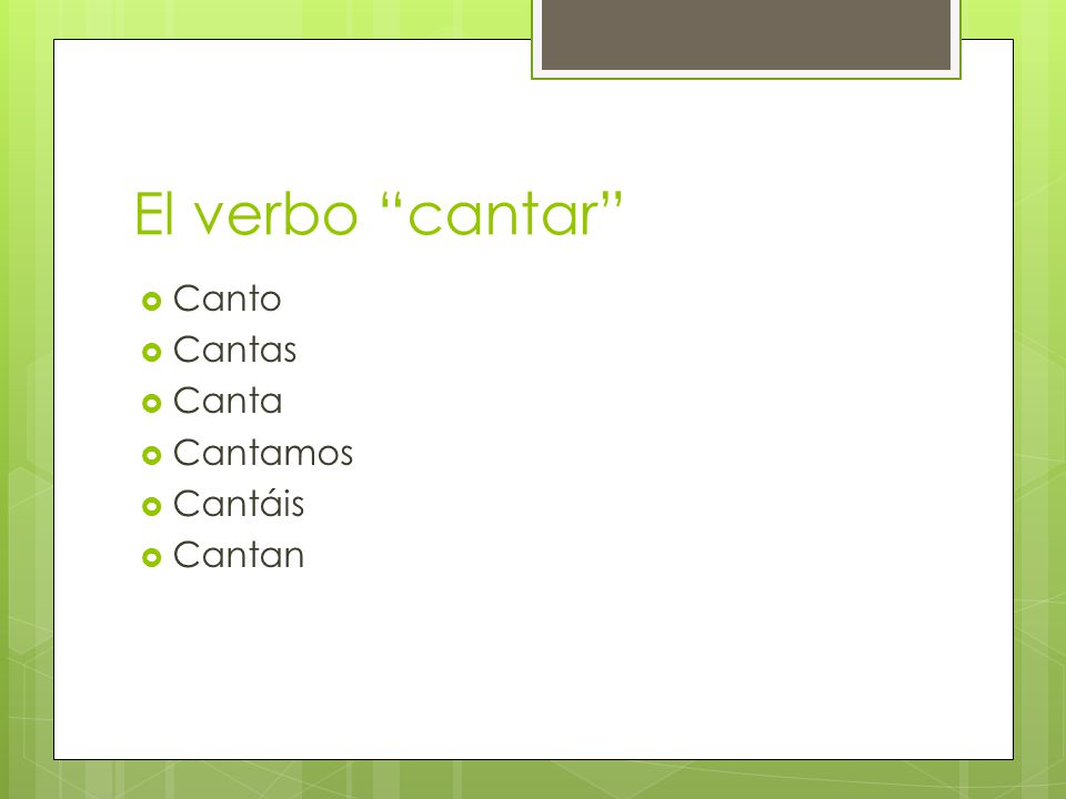 Spanish verb endings/conjugations