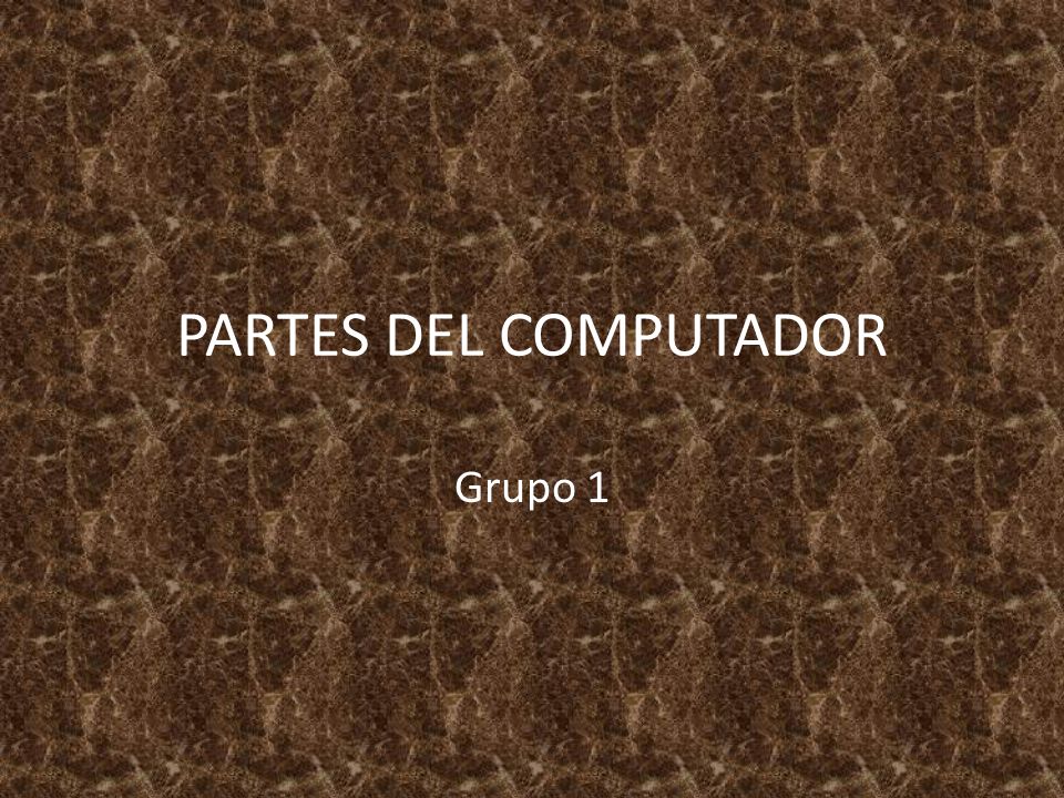 PARTES DEL COMPUTADOR Grupo 1