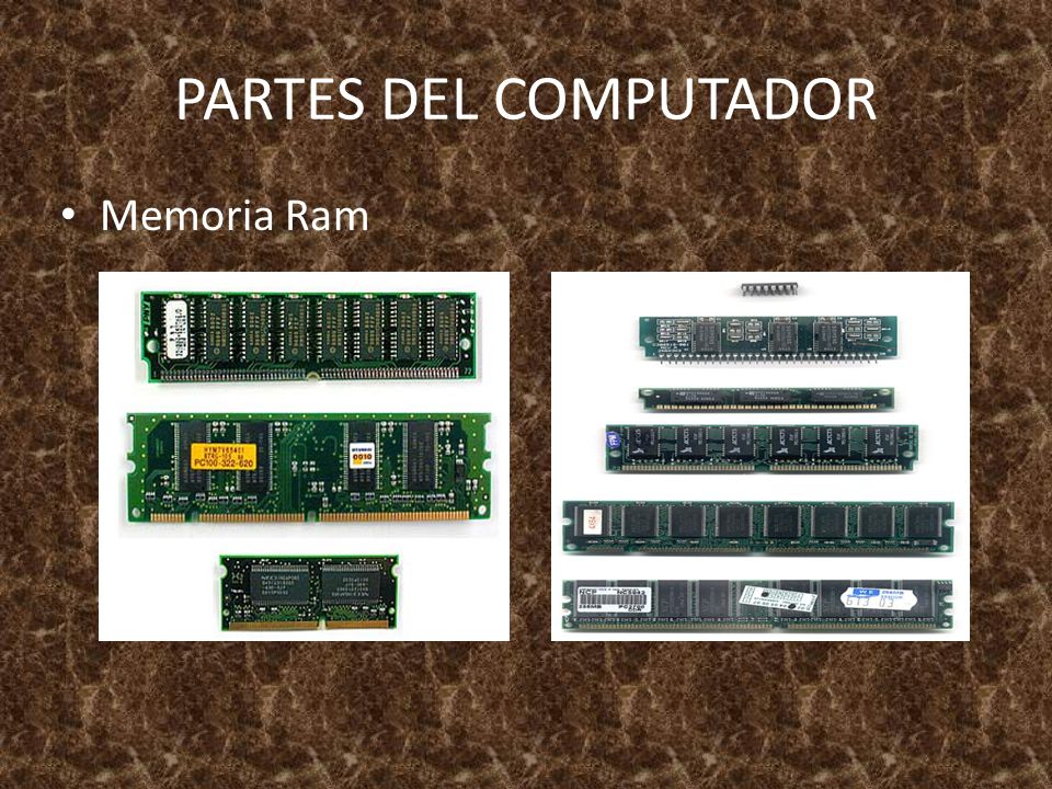 PARTES DEL COMPUTADOR Memoria Ram