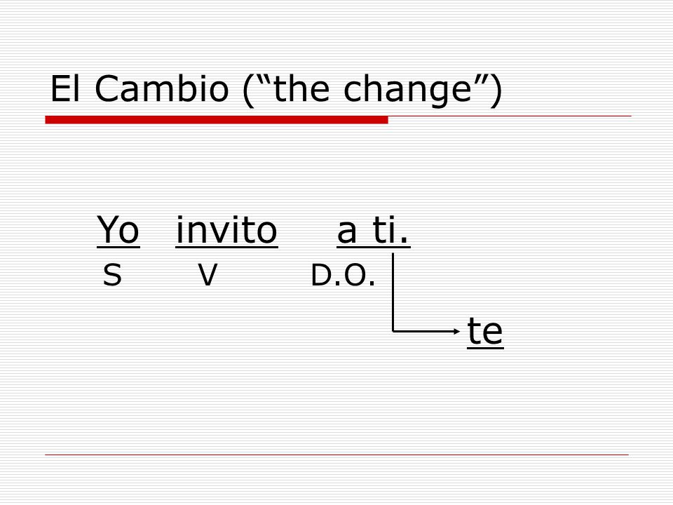 El Cambio ( the change ) Yoinvito a ti. SD.O.V te