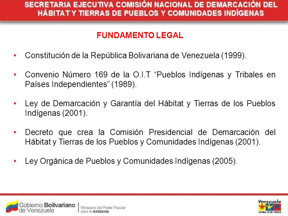 FUNDAMENTO LEGAL Constitución de la República Bolivariana de Venezuela (1999).