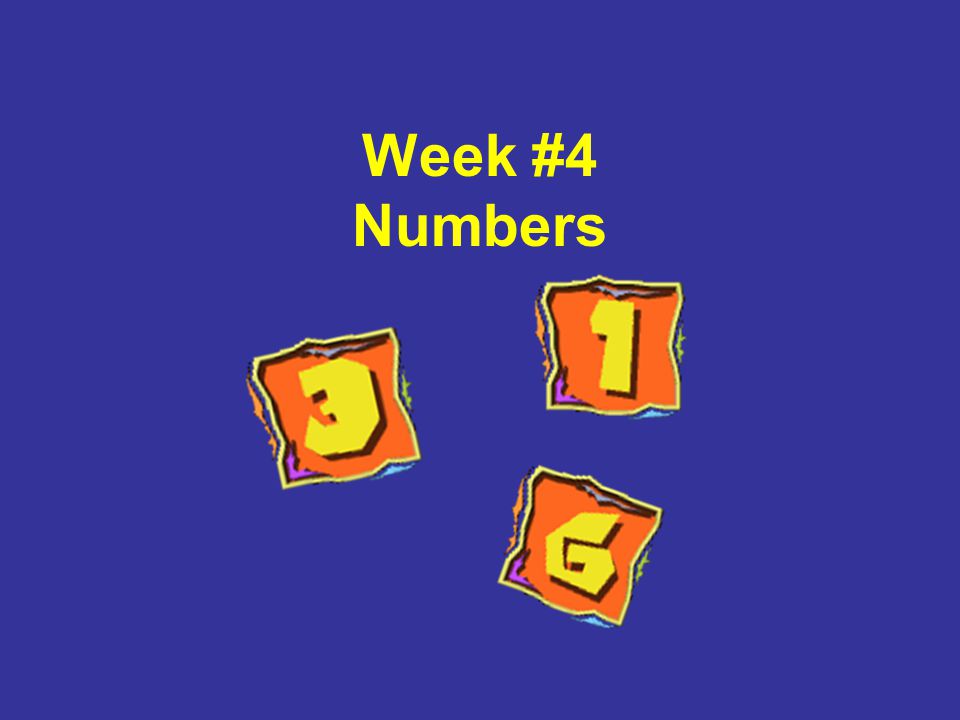 Week #4 Numbers