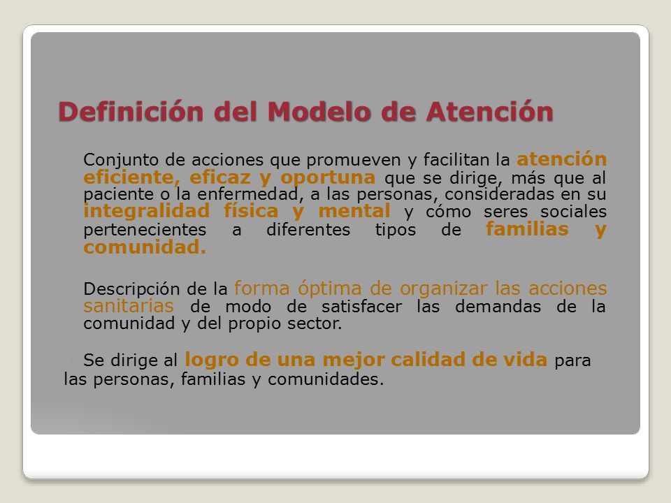 Modelo de Atención Integral con enfoque Familiar y Comunitario. - ppt  descargar