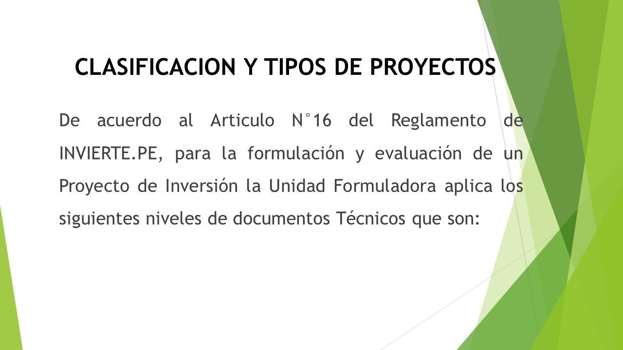 CLASIFICACIÓN Y TIPOS DE PROYECTO PROYECTO INTEGRANTES: ROCIO CCENTE ...