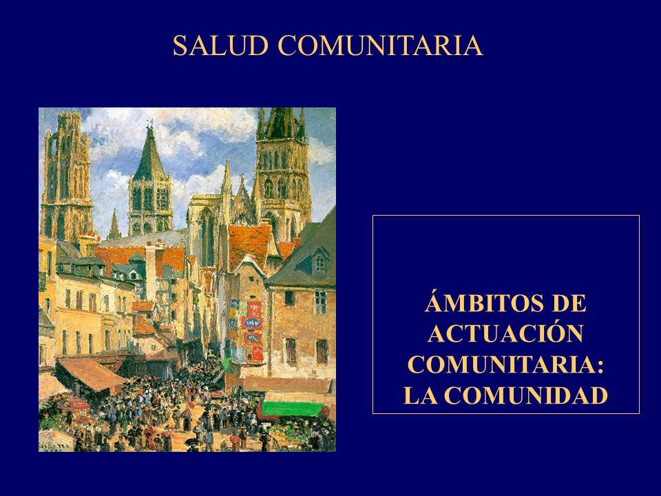 SALUD COMUNITARIA ÁMBITOS DE ACTUACIÓN COMUNITARIA: LA COMUNIDAD. - Ppt ...