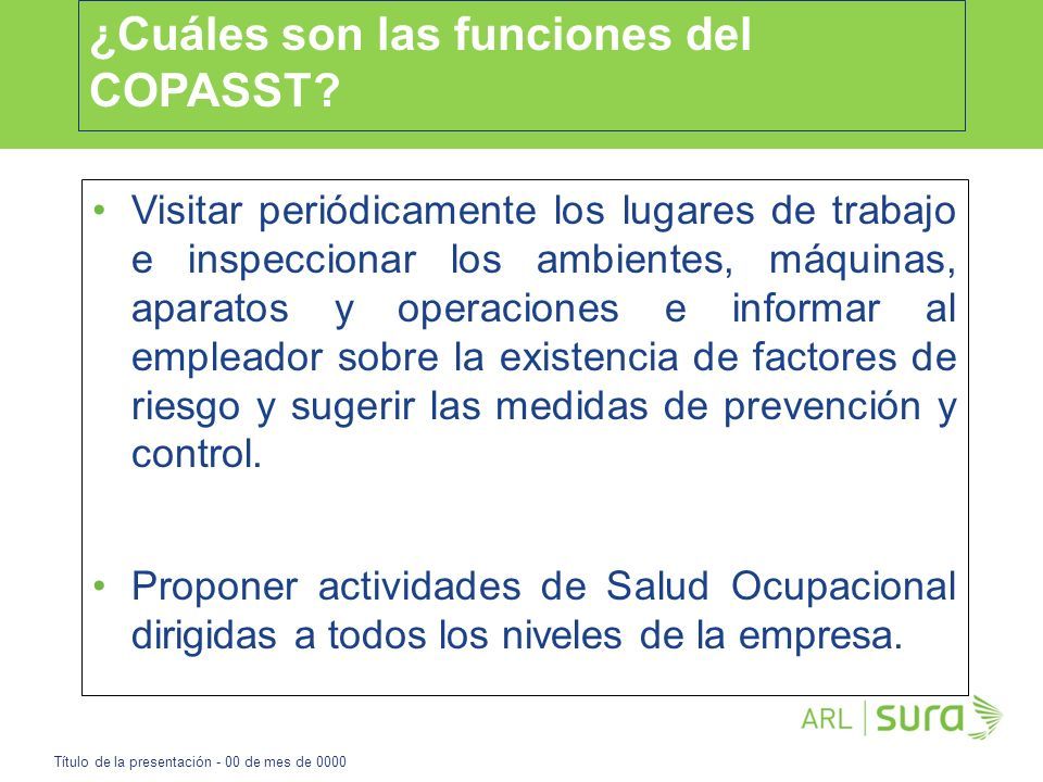 Arp Sura ComitÉs Paritarios De Seguridad Y Salud En El Trabajo Cómo Hacer De Los Copasst Equipos